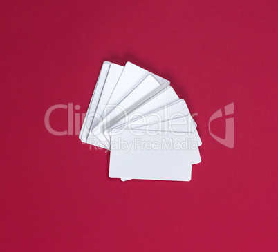 stack of blank white paper business cards