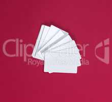 stack of blank white paper business cards