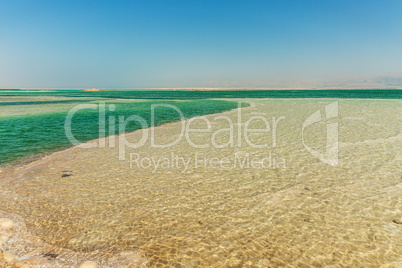 Beautiful coast of the Dead Sea .