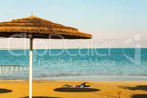 Beautiful coast of the Dead Sea .