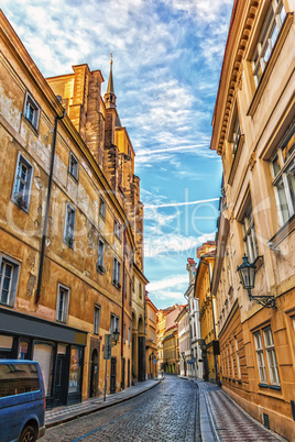 Husova Street in Old Town of Prague, Czech Republic