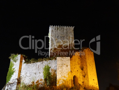 The castle seen at night
