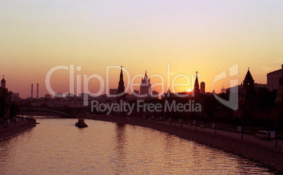 sunset above kremlin