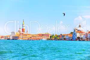 Grand Canal and the most famous sights of Venice, Italy