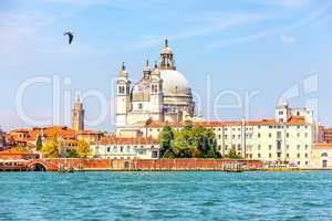 Grand Canal and Santa Maria della Salute Church of Venice, Italy