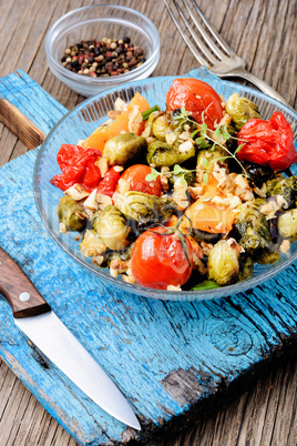 Baked vegetable salad