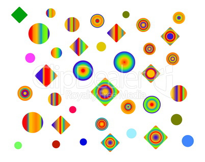 color figures on white