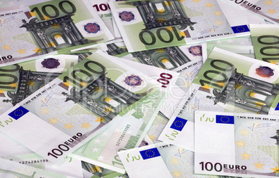 europe euros banknote of hundreds