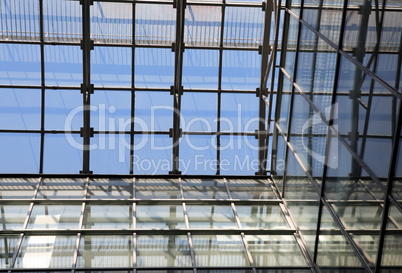 glass roof of building