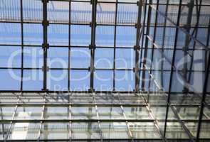 glass roof of building