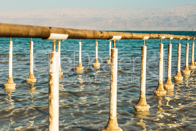 Beautiful coast of the Dead Sea .