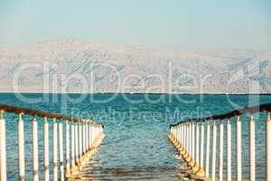 Beautiful coast of the Dead Sea .