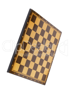 wooden empty chessboard isolated