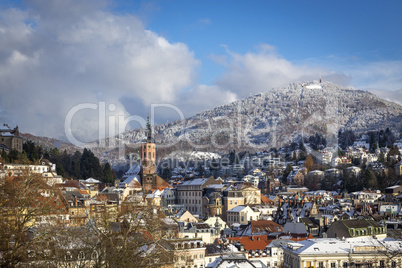 Baden-Baden city winter view