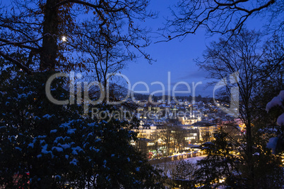 Baden-Baden city winter view at christmas