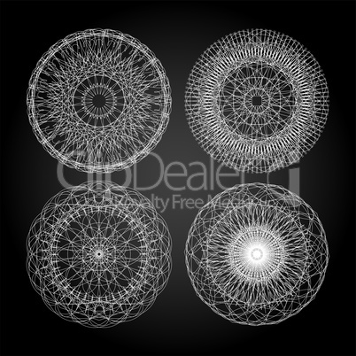 Mandala For Painting. Circle Ornament. Design Element. Guilloche