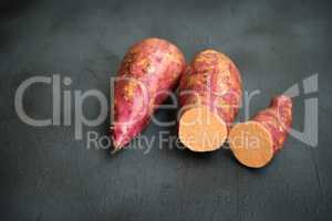 Fresh orange sweet potato