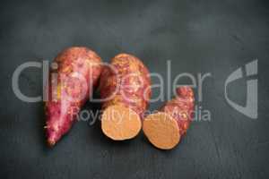 Fresh organic orange sweet potato