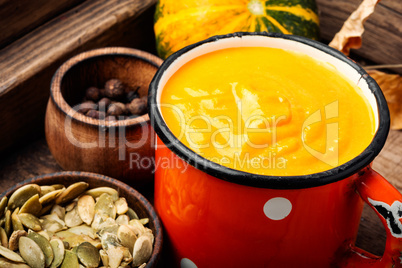 Seasonal pumpkin soup