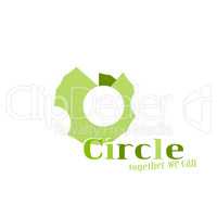 Abstract union circle shape Logo design template.