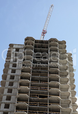 house develop with crane