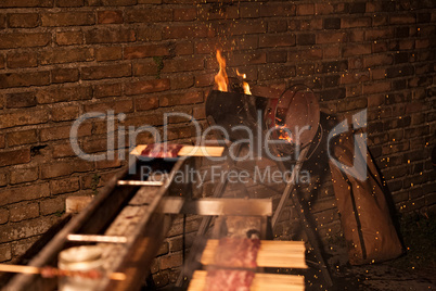 Handcrafted barbecue firing coal