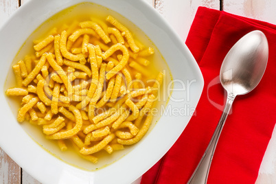 Italian passatelli in broth