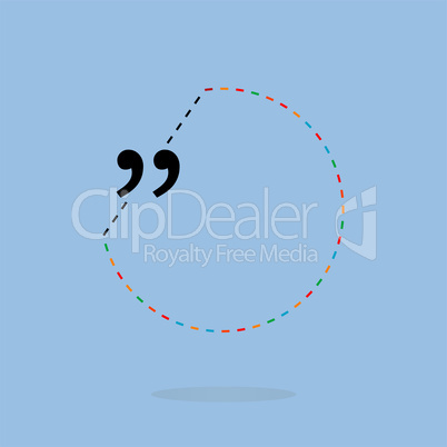 Quotation Mark Speech Bubble. Quote sign icon. Abstract background.