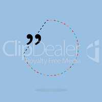 Quotation Mark Speech Bubble. Quote sign icon. Abstract background.