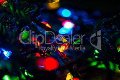 Colored lights garlands