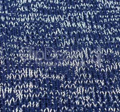 motley blue knitted fabric