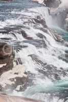 Close up of Gullfoss waterfall in Iceland
