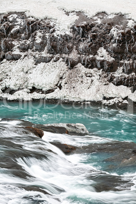 Close up of Gullfoss waterfall, Iceland