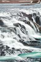 Close up of Gullfoss waterfall in Iceland