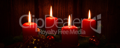 Banner Weihnachten Kerzenlicht