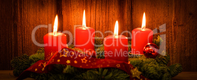 Banner Weihnachten Kerzenlicht