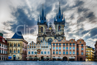 Church of Our Lady before Tyn in Old Town Square of Prague, Czec