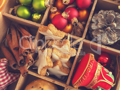 Colorful Christmas decoration items