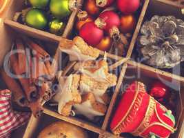 Colorful Christmas decoration items