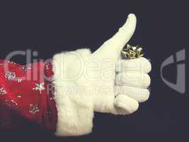 Hand of Santa with thumb up