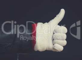 Hand of Santa with thumb up