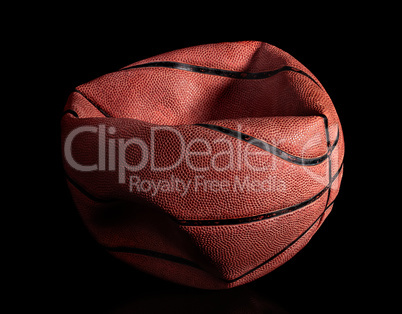 Deflated old basketball