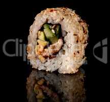 Single sushi roll california rotated