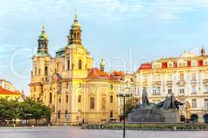 St. Nicholas Church in Old Town Square in Prague, Czech Republic