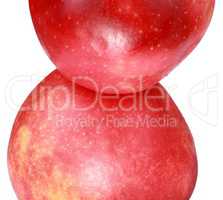 two apples with water droplet