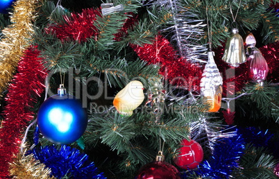 toys on green christmas fir toys on green christmas fir