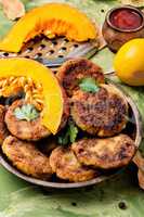 Vegetable cutlets with pumpkin