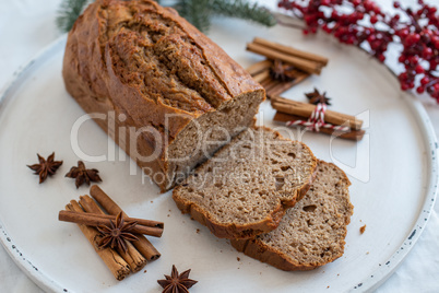 Weihnachtliches Bananenbrot