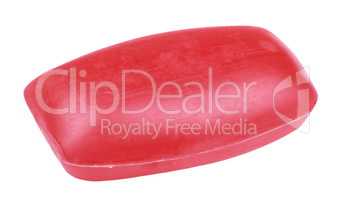 piece of red soap isolated