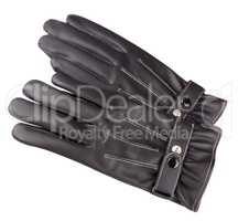 two Leather Gloves Isolated